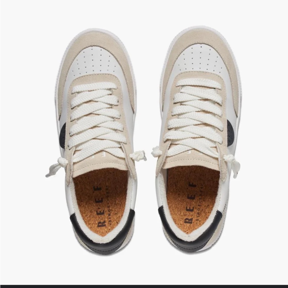 Reef Women's Lay Day Seas Sneakers - Cream and Black